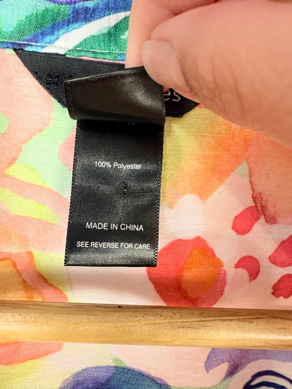 Ali Miles Colorful Button Down Shirt Jacket Watercolor Artsy Bright Vacation - Picture 4 of 6